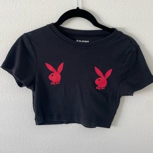 PAC SUN playboy cropped tee XS